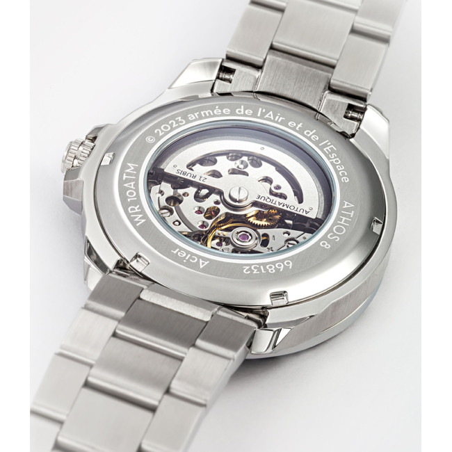 Montre ATHOS 8 bracelet métal et cadran noir/gris - Patrouille de France
