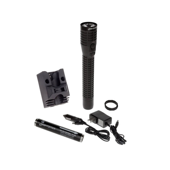 Doppellicht-Taschenlampe aus schwarzem Polymer - Nightstick