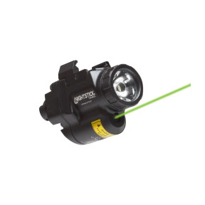 Lampe pour arme de poing compact rail court + laser vert 650 lumens strobe 1 CR123 - Nightstick
