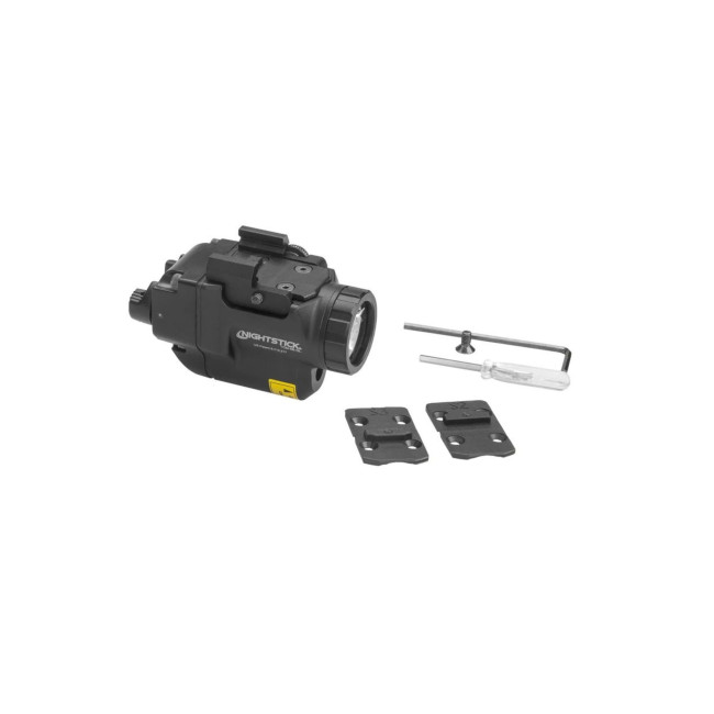 Lampe pour arme de poing compact rail court + laser vert 650 lumens strobe 1 CR123 - Nightstick