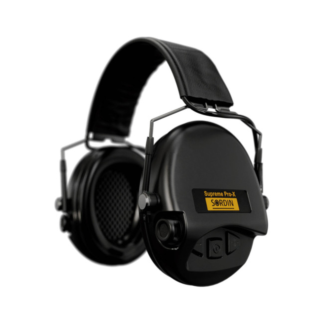 Casque anti-bruit Suprême Pro-X SLIM noir serre-tête cuir noir - MSA Sordin