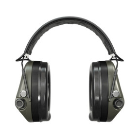 Cuffie antirumore con fascia in pelle nera Supreme Pro-X SFA (SNR: 31db) - Verde Oliva - MSA Sordin