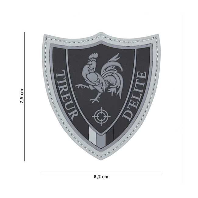 3D PVC Patch Scharfschütze - grau - 101 Inc