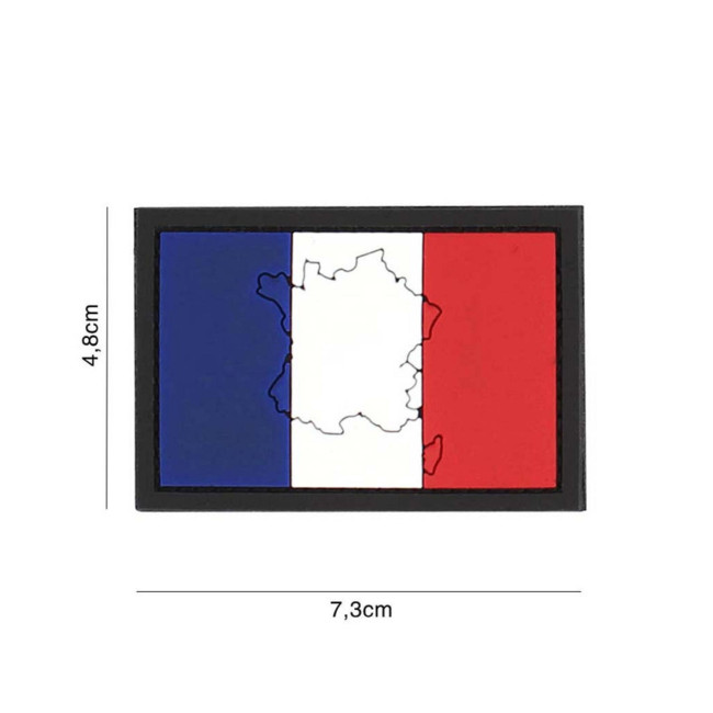 Patch da bandeira francesa com contorno 3D em PVC - 101 Inc