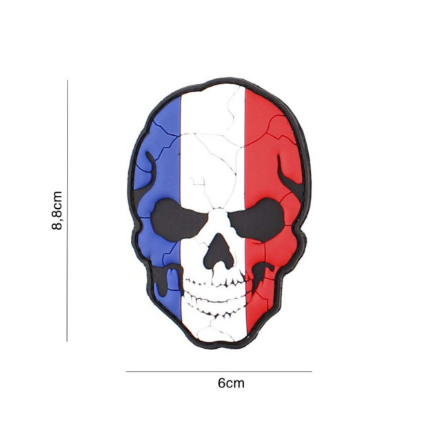 Patch crânio partido França em 3D PVC - 101 Inc