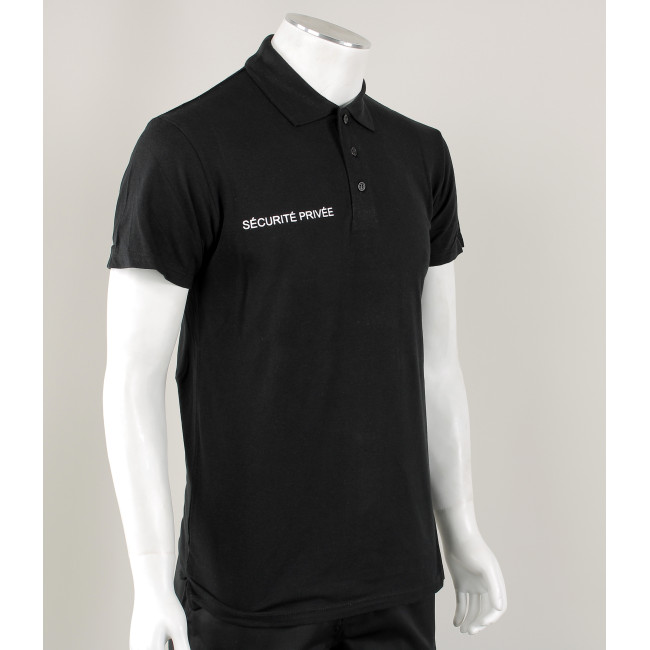 Polo de manga curta serigrafado Segurança Privada - Preto - Patrol Equipment
