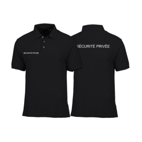 Polo noir Sécurité Privée