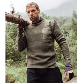 Pullover mit Rundhalsausschnitt BW grün - Brandit