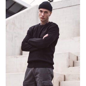 Pull col rond BW Noir - Brandit