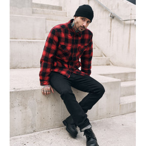 Geruit flannelhemd rood & zwart - Brandit