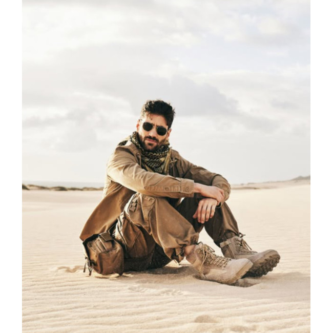 Vintage Langarmhemd Military Style Camel - Brandit