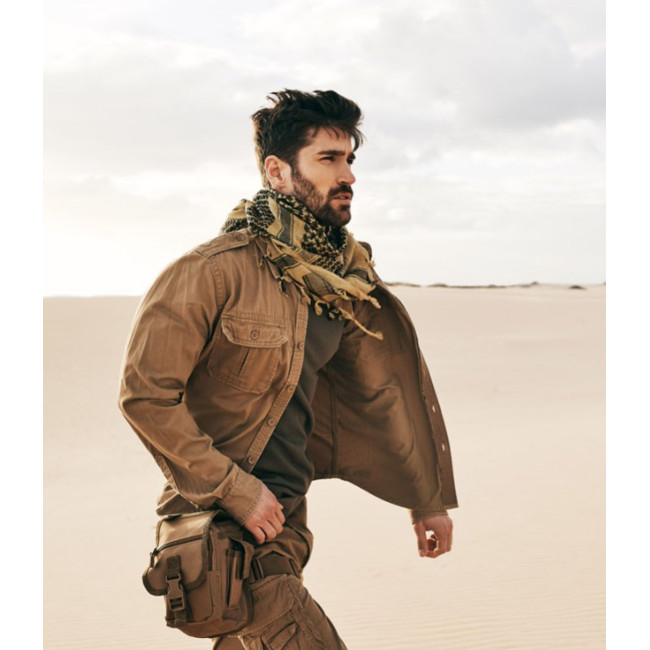 Chemise Vintage Longsleeve Military Style Camel - Brandit