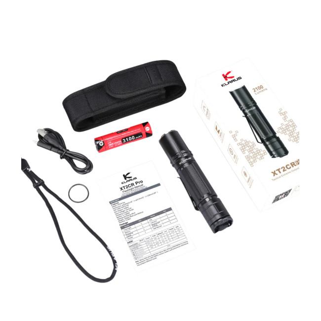 Oplaadbare tactische lamp XT2CR PRO LED - 2100 Lumen - KLARUS