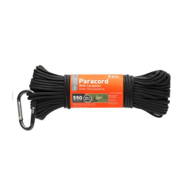 Paracord 550 30,5m con mosquetón - SOL