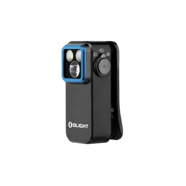 Lampada per gilet tattico con luce rossa (500 lumen) Oclip Pro - Nero - Olight