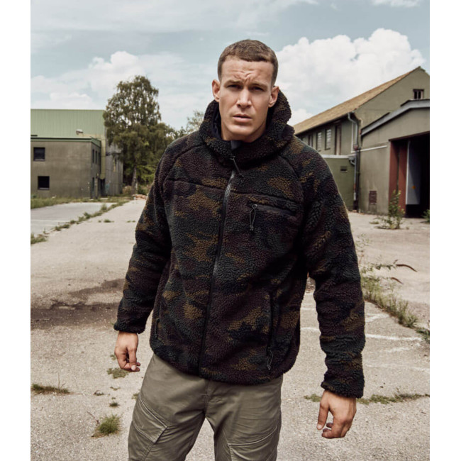 Bluza polarowa z kapturem darkcamo - Brandit