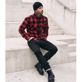 Gesteppte Flanelljacke rot/schwarz - Brandit