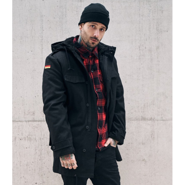 Herren Winterparka BW Schwarz Flagge Brandit