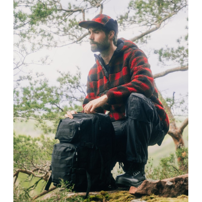 Veste polaire à capuche rouge/noir - Brandit