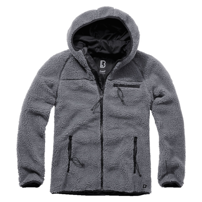 Fleece vest met capuchon antraciet - Brandit