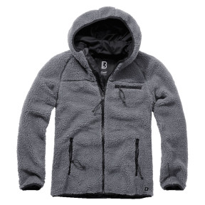 Fleecejacke mit Kapuze anthrazit - Brandit