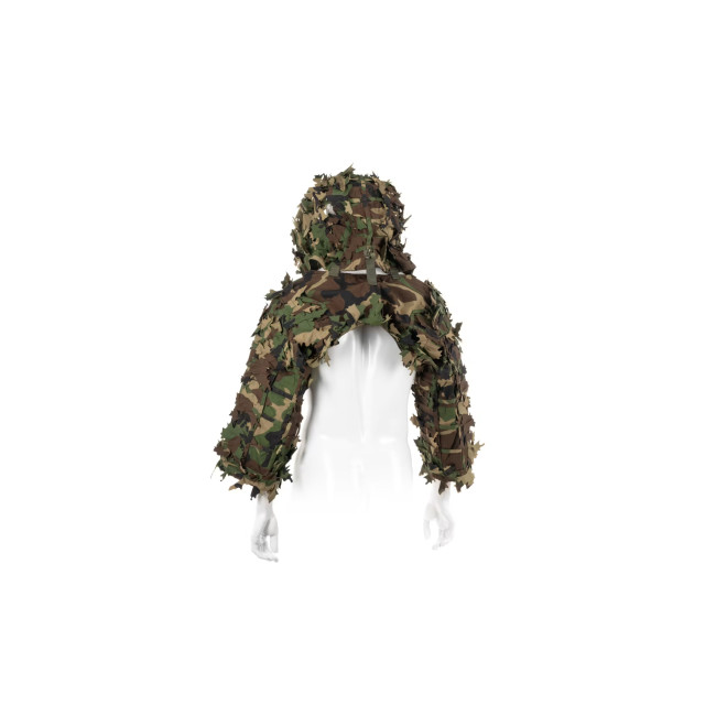Ghillie sniper Bolero en feuille Woodland - Invader Gear