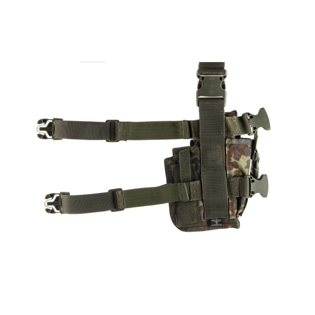 Holster de cuisse gauche avec porte chargeur Flecktarn - Invader Gear