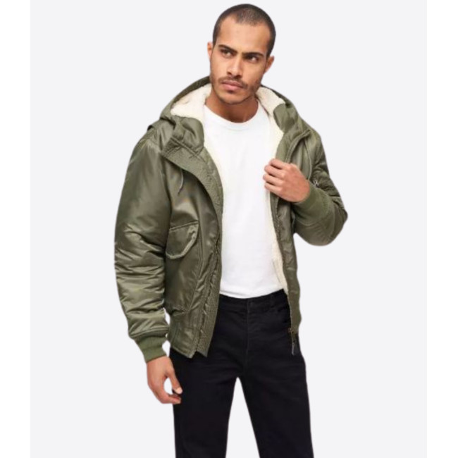 Kurtka pilotka z kapturem CWU olive - Brandit