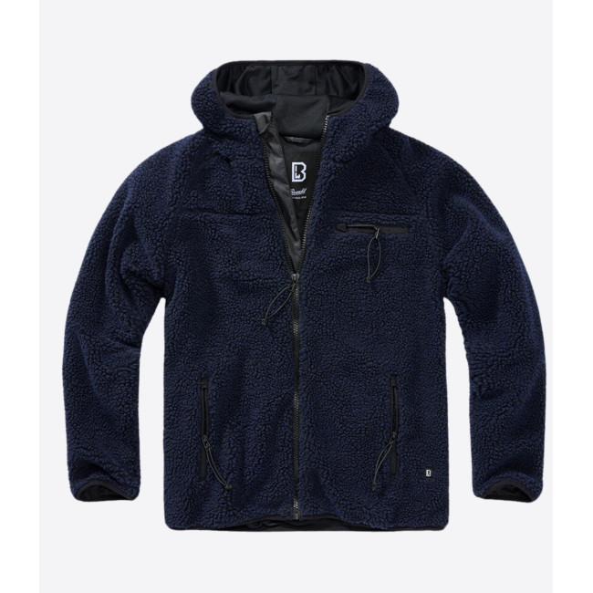 Marine Fleecejacke mit Kapuze - Brandit