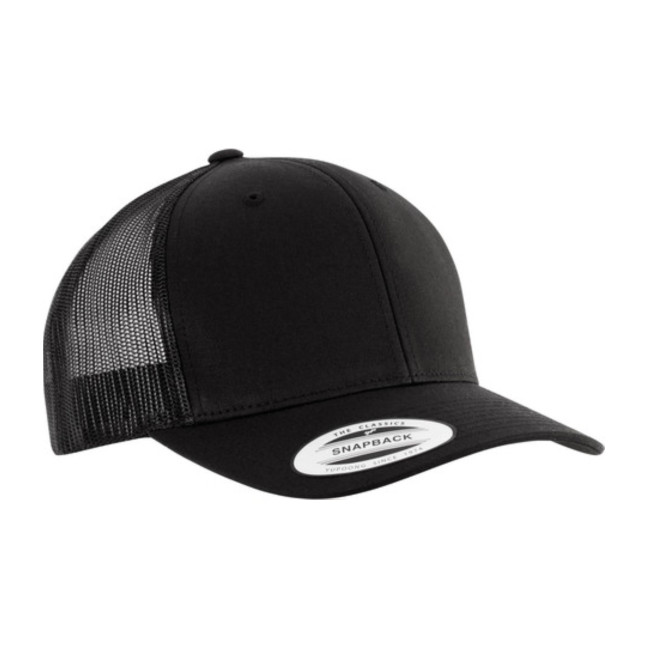 Boné Trucker modelo retro - 6 painéis - K-UP preto