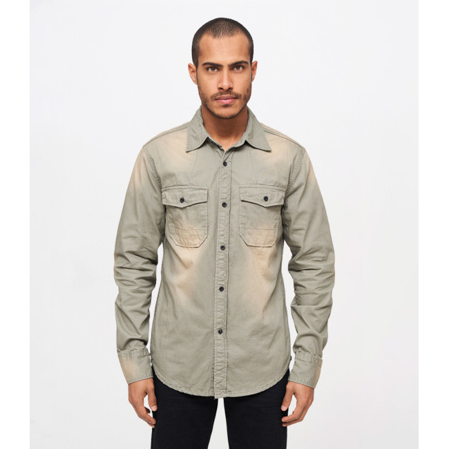 Denim Hemd Hardee Vintage Olivgrün grau - Brandit