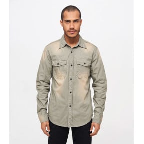 Chemise Denim Hardee Vintage Vert - Brandit
