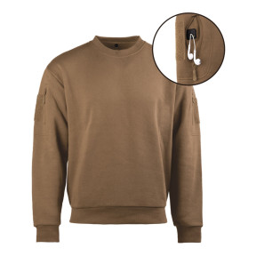 Tactische sweater ronde hals dark coyote - Miltec