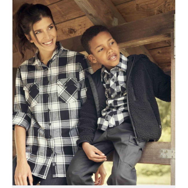 Veste polaire enfant à capuche noir - Brandit