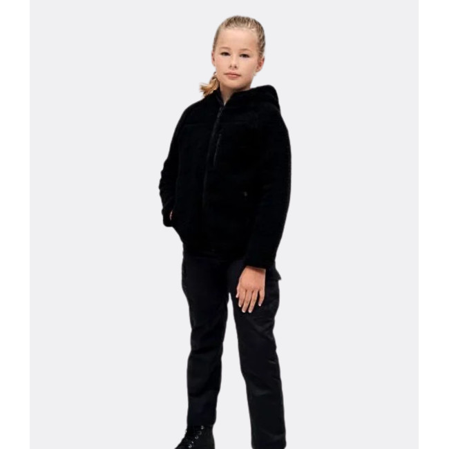 Veste polaire enfant à capuche noir - Brandit