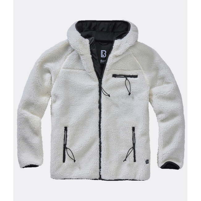 Fleecejacke mit Kapuze weiß - Brandit