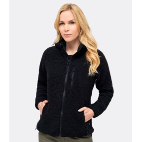 Schwarze Damen-Fleecejacke mit Kapuze - Brandit