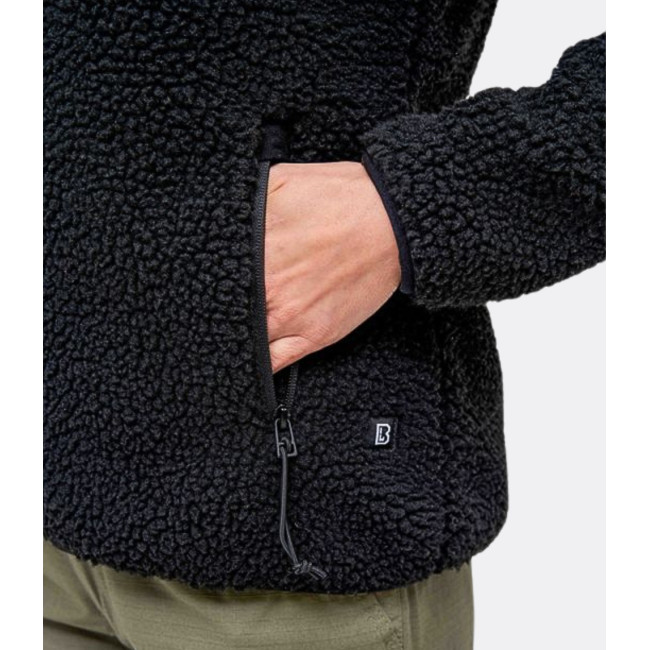 Dames fleece vest met capuchon zwart - Brandit