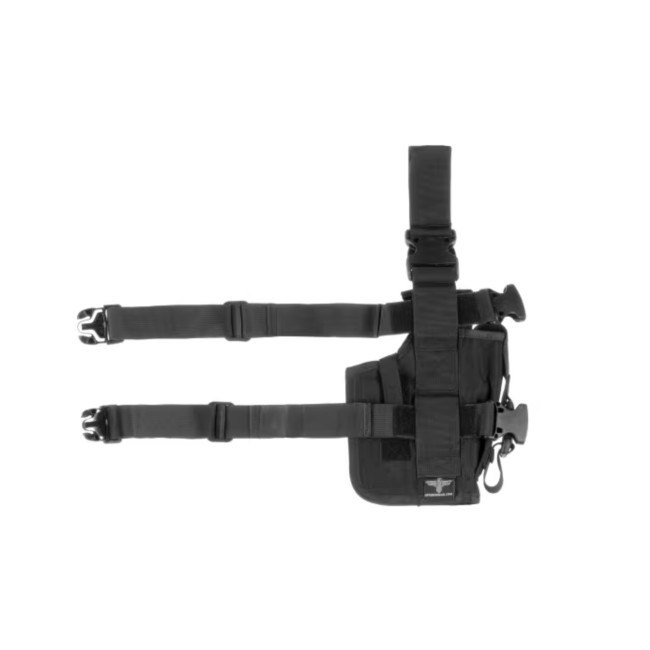 Kabura udowa lewa z uchwytem na magazynek Black - Invader Gear