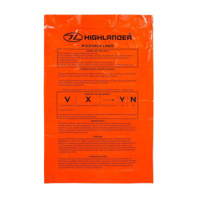 Waterdichte binnenvering voor rugzak - Oranje - Highlander