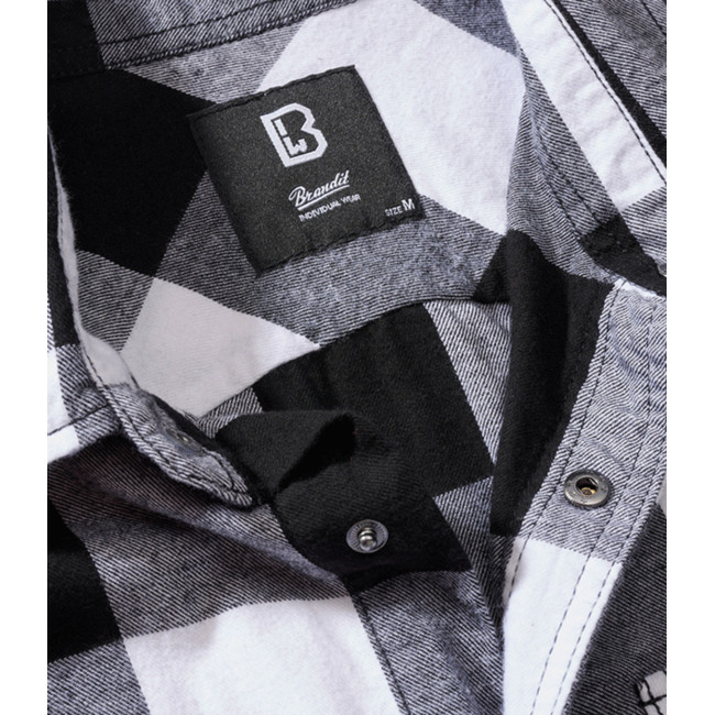 Chemise à carreaux sans manches blanc/noir - Brandit