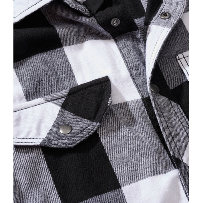 Chemise à carreaux sans manches blanc/noir - Brandit