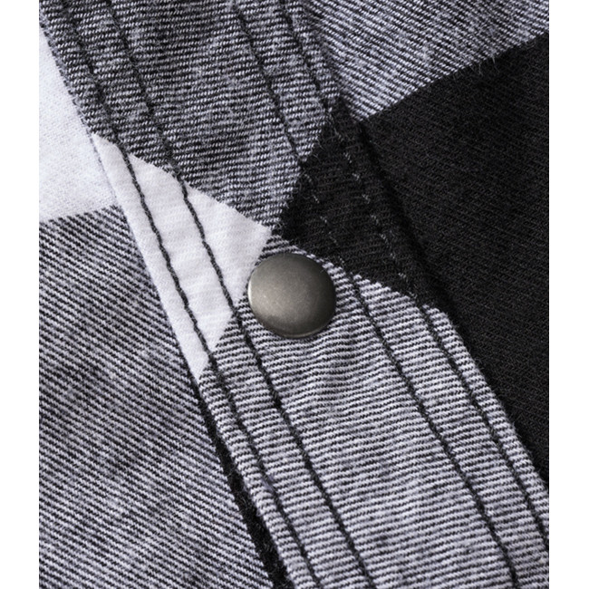 Chemise à carreaux sans manches blanc/noir - Brandit