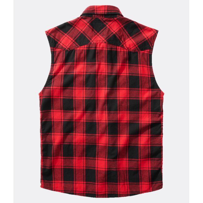Chemise à carreaux sans manches rouge/noir - Brandit