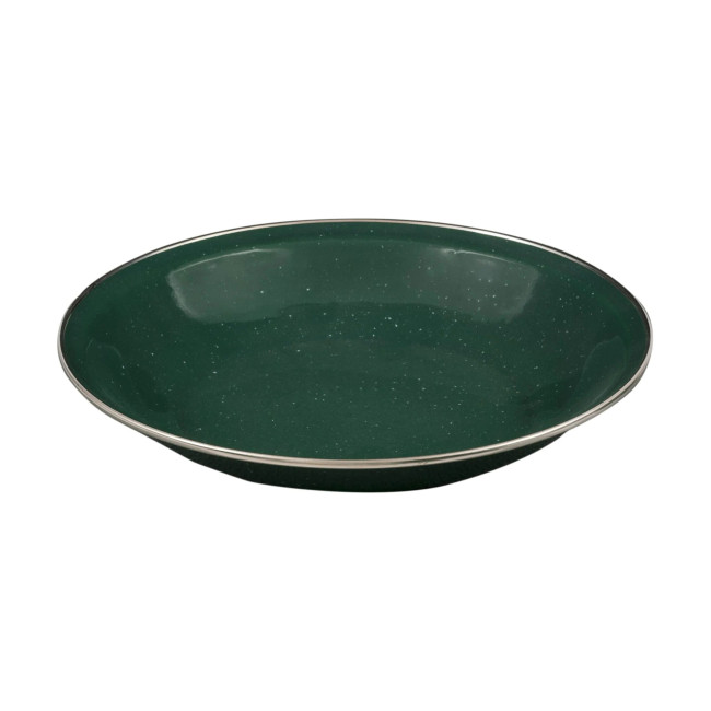 Głęboki talerz 20 cm emaliowany - Zielony - Highlander