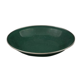Assiette creuse 20 cm en émail - Vert - Highlander