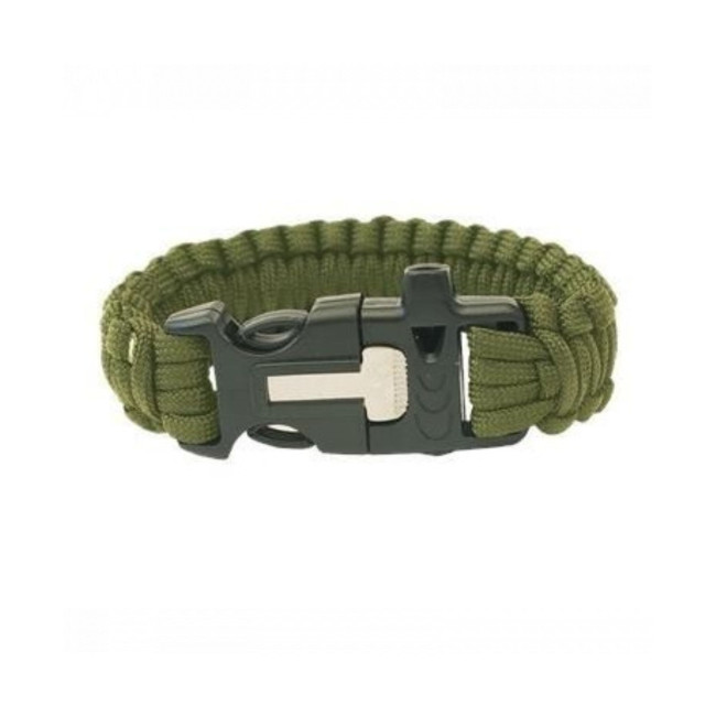 Bracelet Silex paracorde - Vert Olive - Highlander