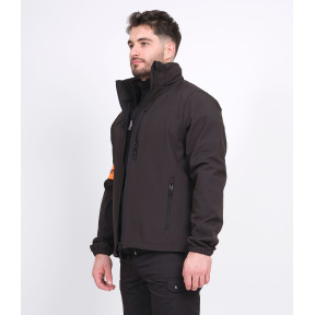 Veste softshell Space Noir avec bandeaux Sécurité Privée - Force Series