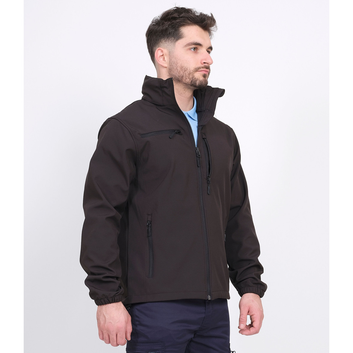 Veste softshell Space Noir avec bandeaux Gendarmerie