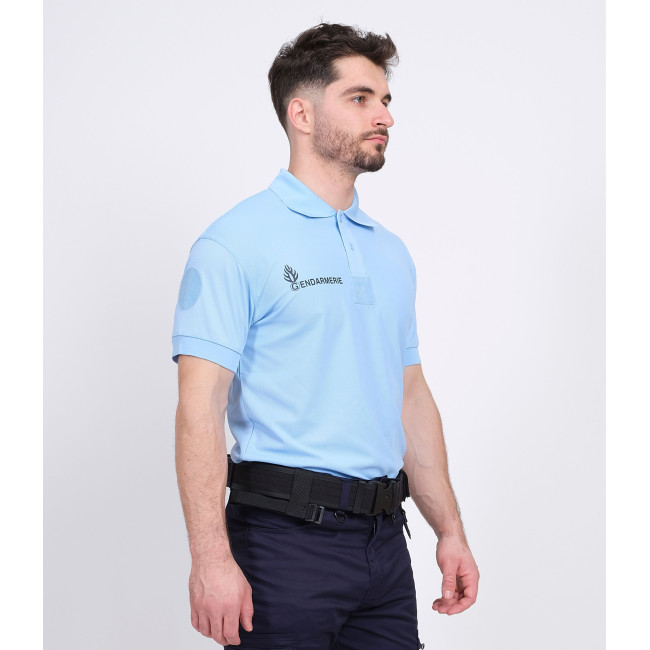 Polo respirant Gendarmerie Bleu + velcros -Patrol Equipement